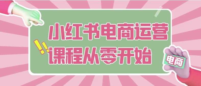 小红书电商运营课程从零开始，手把手教你开店赚钱