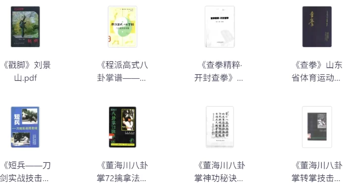 中华武术类书籍合集